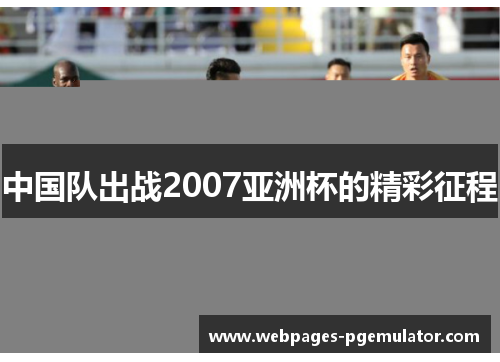 中国队出战2007亚洲杯的精彩征程